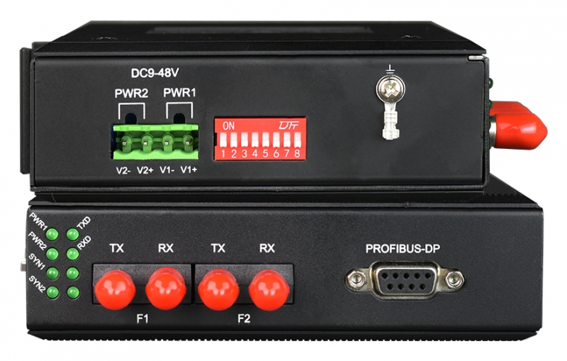 工業(yè)軌式 環(huán)網(wǎng)型1路Profibus-DP光端機(jī) 點(diǎn)對點(diǎn)光貓